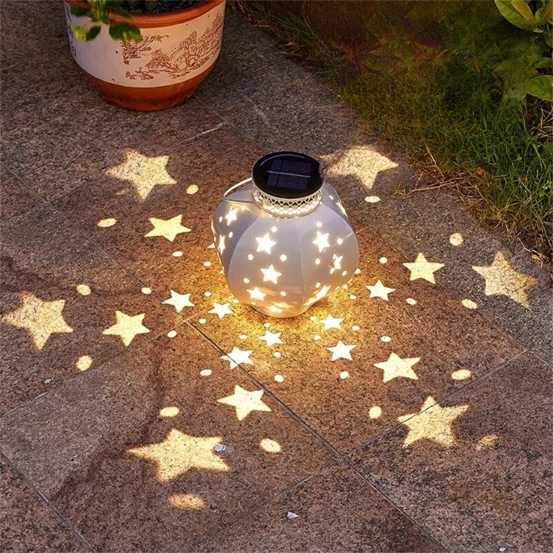 Solar Lantern Hanging - Garden Star Projector Lamp Hanging Solar