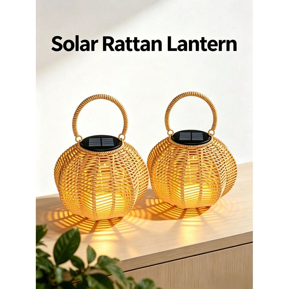 Solar Lantern Hanging - Rattan Solar Ambient Light For Home