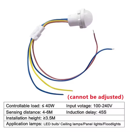Outdoor Lighting Timer Switch - PIR Motion Sensor Switch With LED