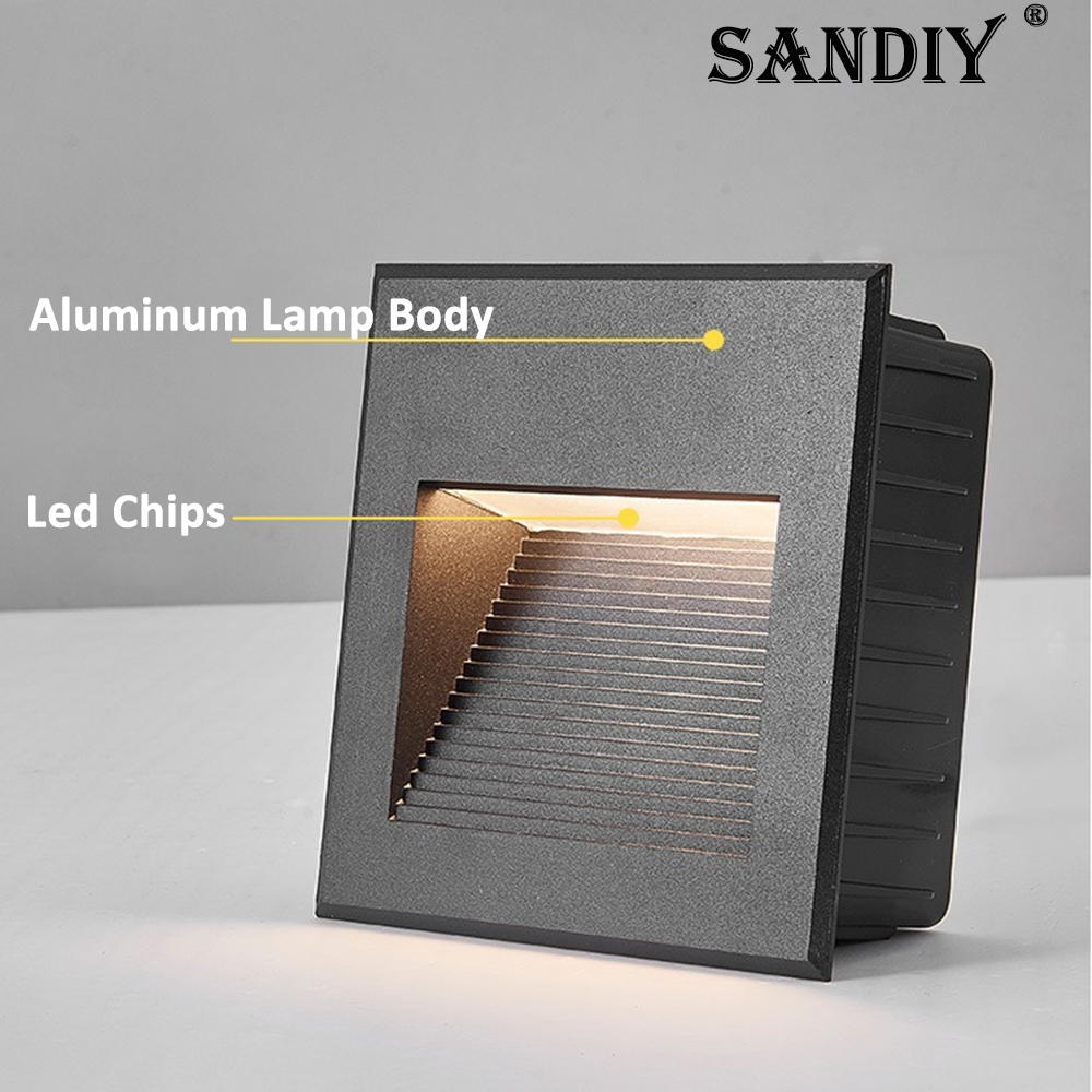 SANDIY Recessed Outdoor Wall S - Outdoor Lighting Recessed review and price
