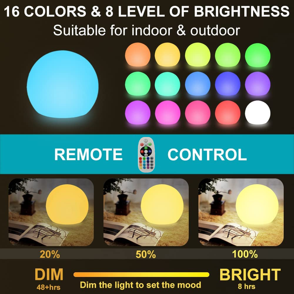 Rechargeable LED Glowing Ball  - Outdoor Lighting For Backyard review and price