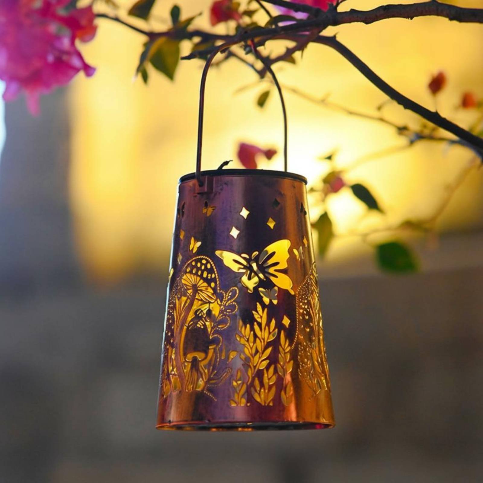 Floral Garden Lantern Pattern  - Solar Lantern Hanging review and price