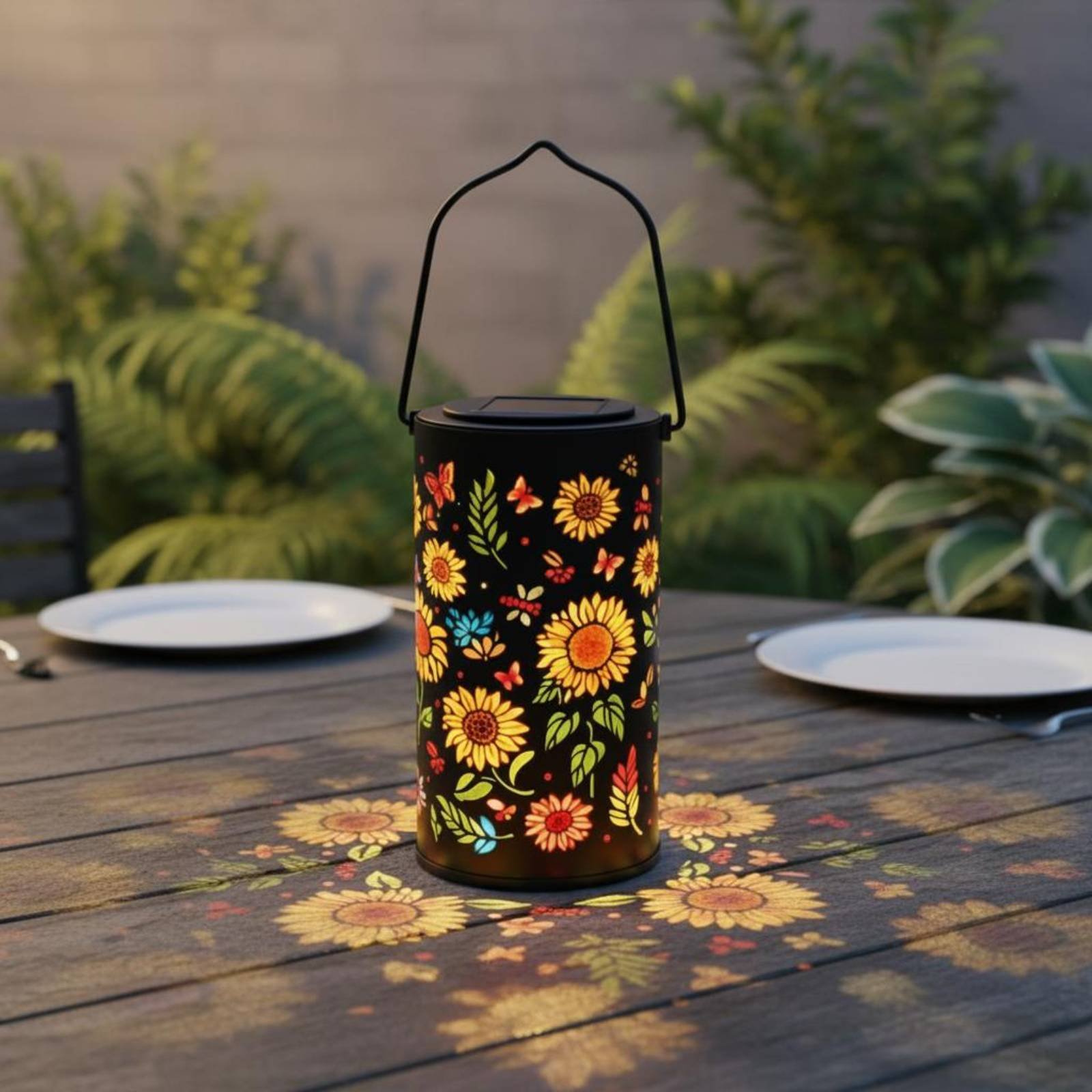 Colorful Sunburst Solar Lanter - Solar Lantern Hanging review and price