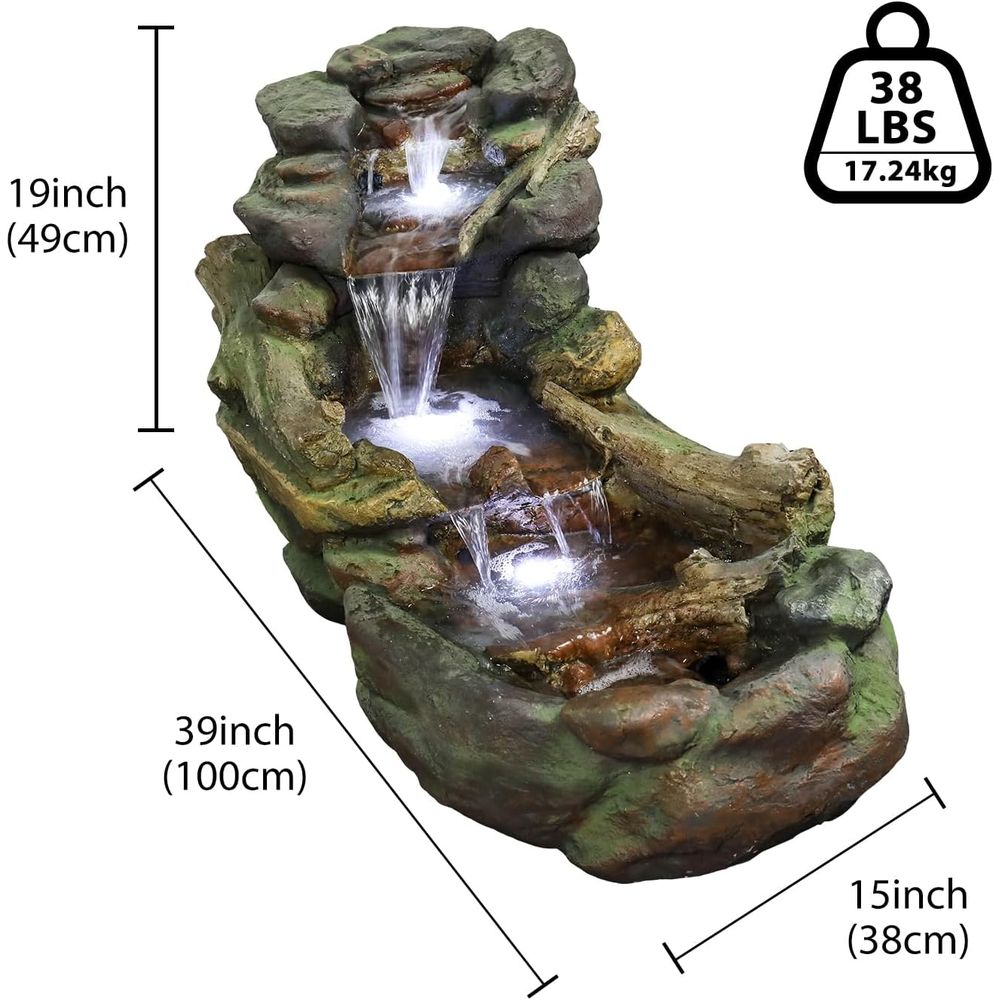 Multi-Tier Outdoor Water Fount - Outdoor Lighting For Backyard review and price