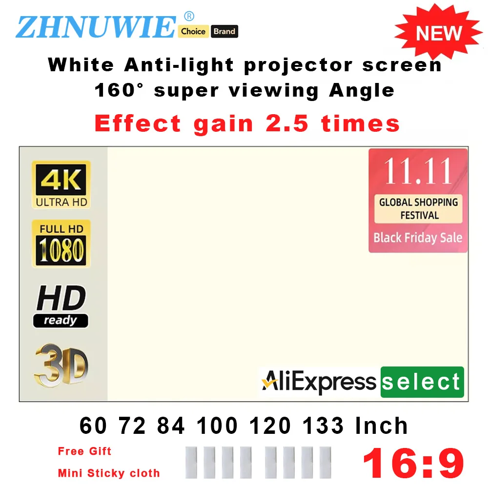 Projector Screen 16:9 High Bri - Outdoor Lighting Grid Screen review and price