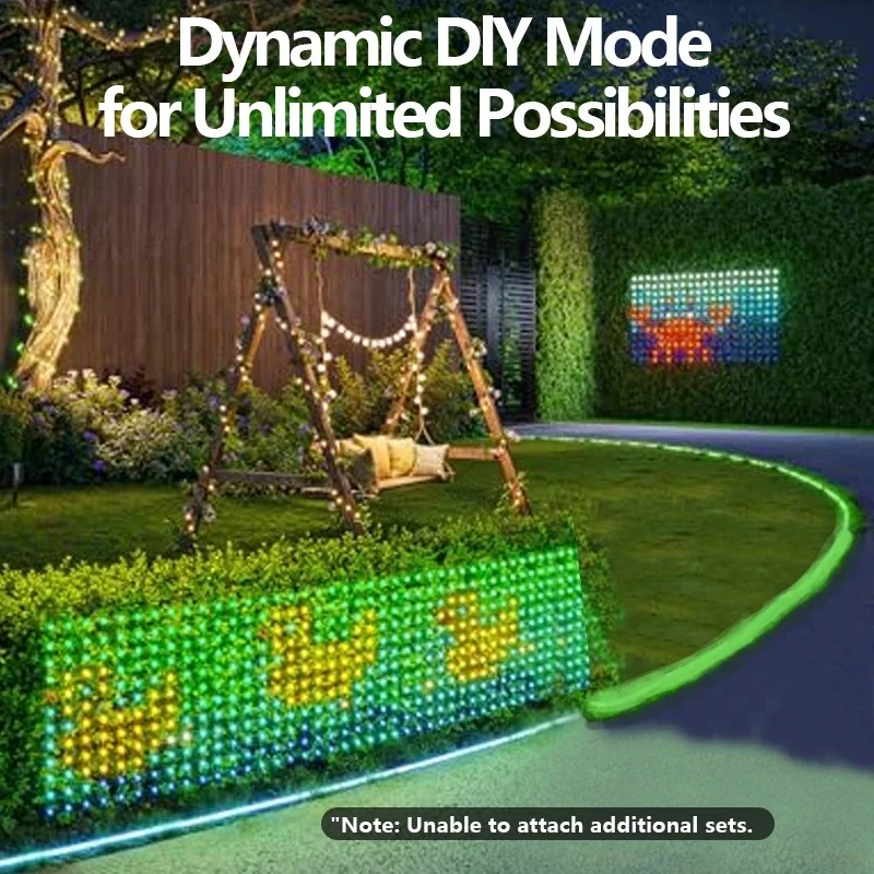 Smart Net Lights Outdoor, RGB& - Outdoor Lighting Grid Screen review and price