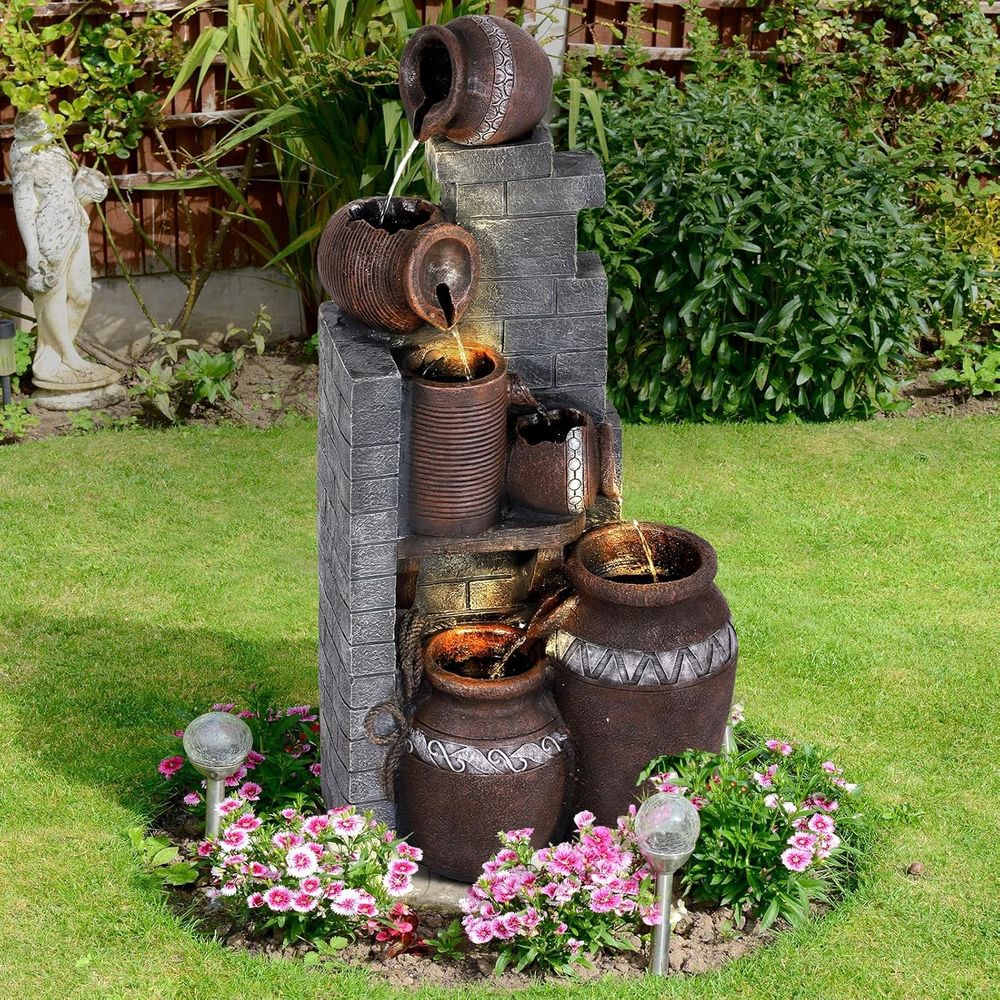 6-Tier Outdoor Indoor Resin Fl - Outdoor Lighting For Backyard review and price