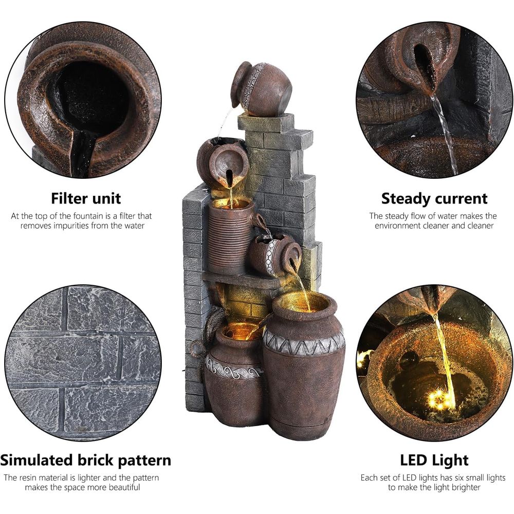 6-Tier Outdoor Indoor Resin Fl - Outdoor Lighting For Backyard review and price