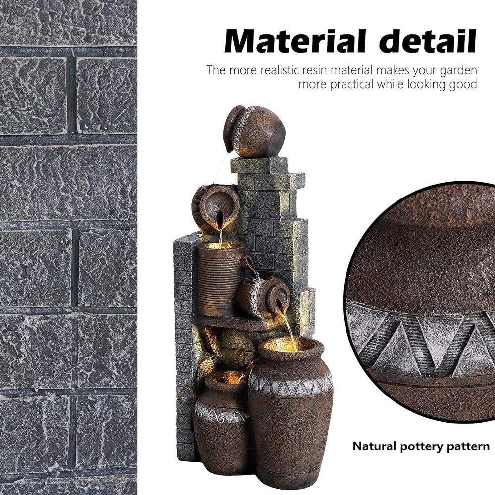 6-Tier Outdoor Indoor Resin Fl - Outdoor Lighting For Backyard review and price