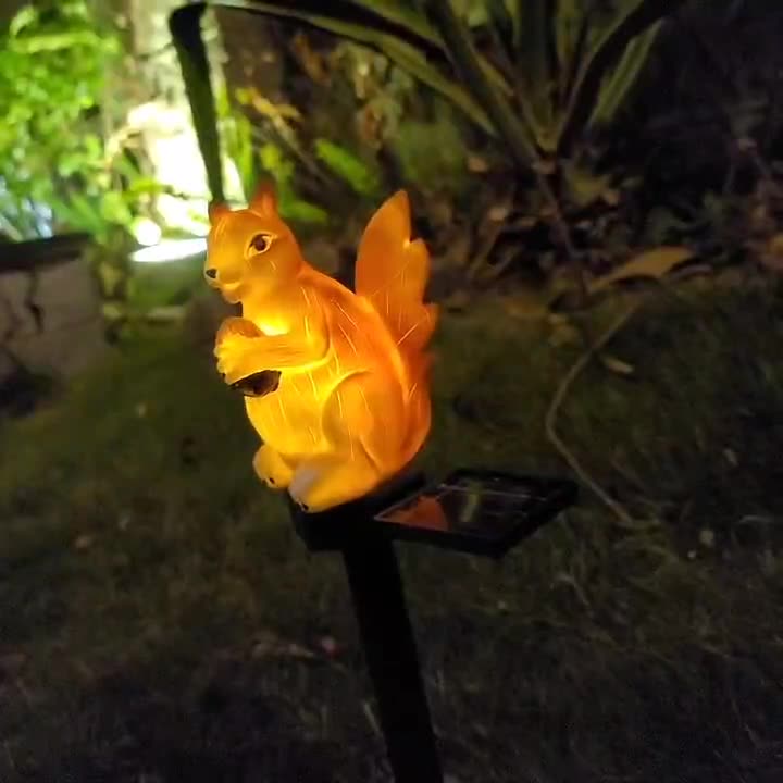 LED Solar Resin Squirrel Groun - Outdoor Lighting Ground Fixtures review and price