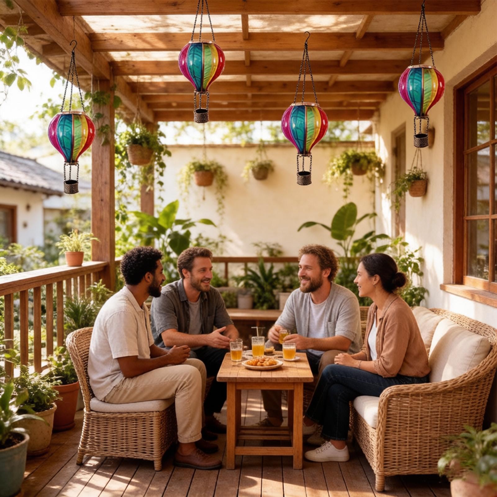 Hot Air Balloon Lanterns Solar - Halo Outdoor Lighting review and price