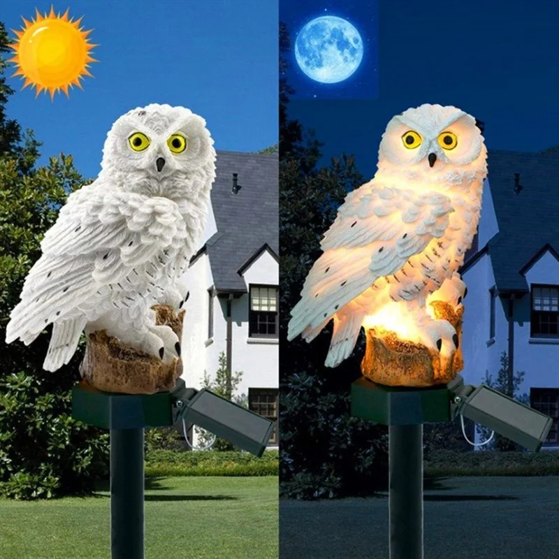 Solar Owl Statue Garden Light  - Outdoor Lighting For Backyard review and price
