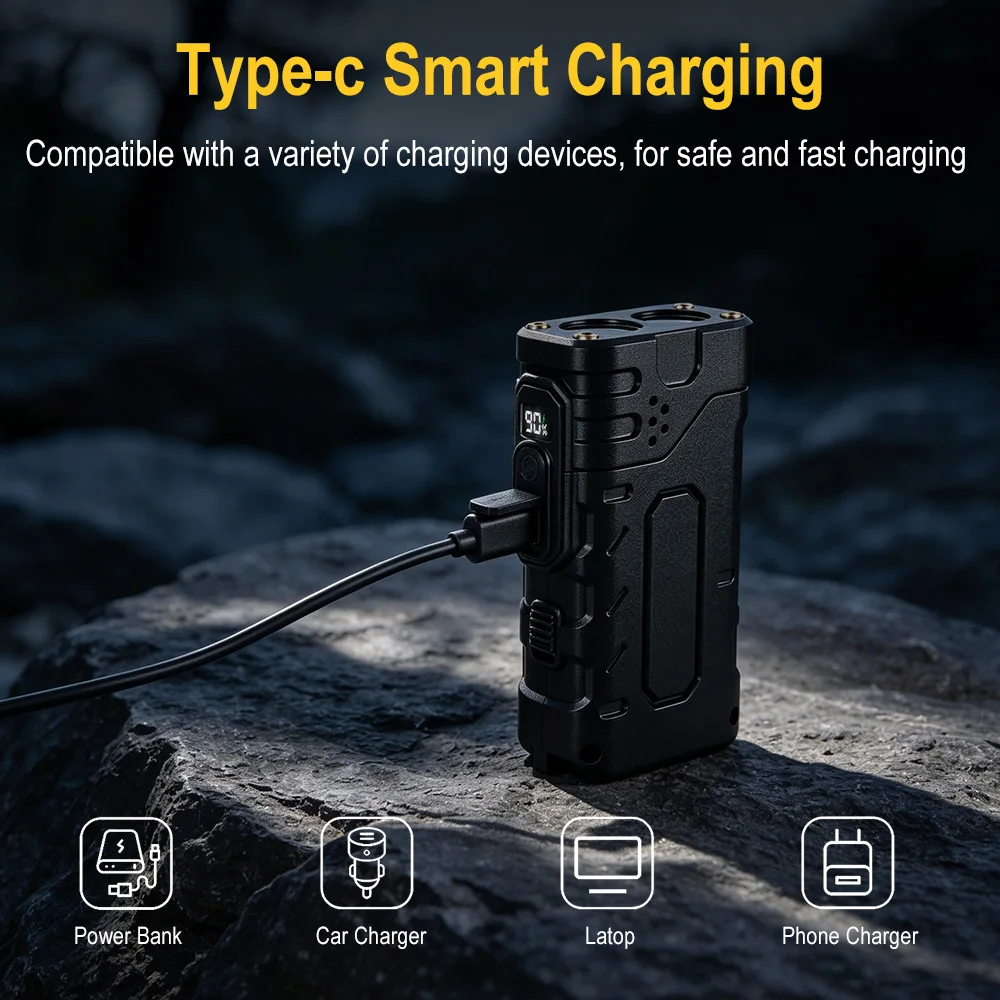 BORUIiT Hand Crank EDC LED Fla - Outdoor Lighting B&Q review and price
