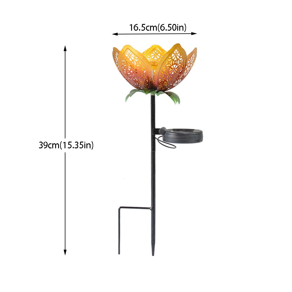 Lotus Shaped Solar Powered Lam - Outdoor Lighting Ground Fixtures review and price