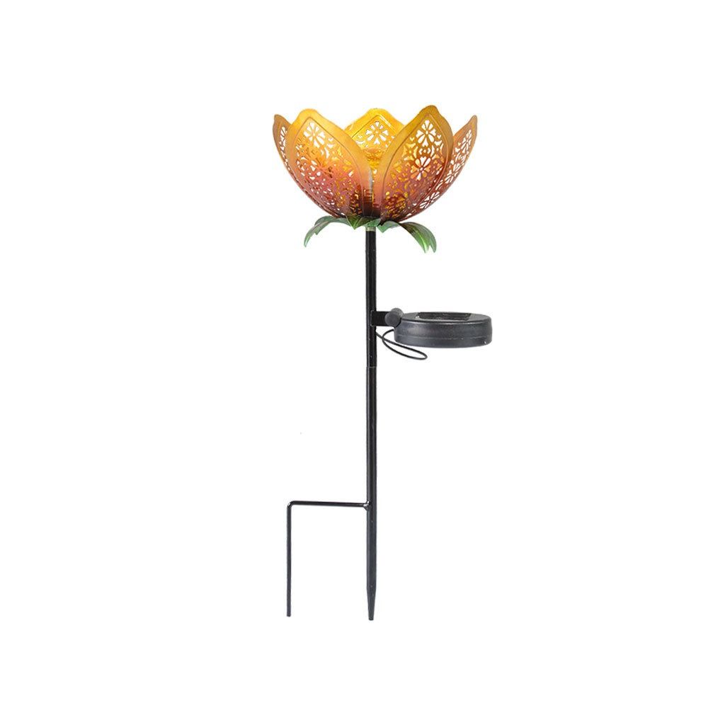Lotus Shaped Solar Powered Lam - Outdoor Lighting Ground Fixtures review and price