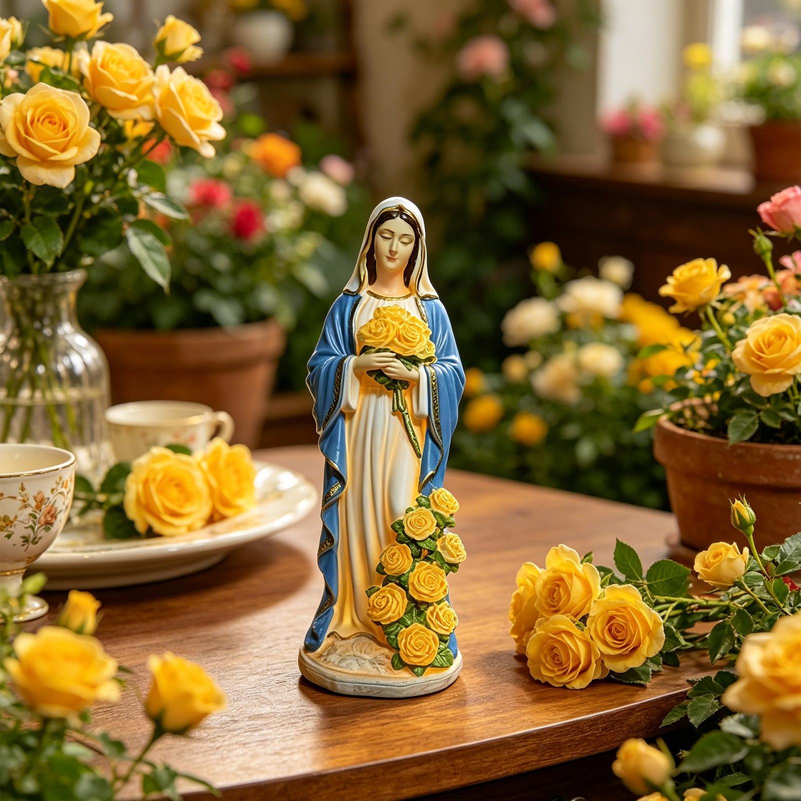 Solar Virgin Mary Statue Outdo - Outdoor Lighting For Backyard review and price