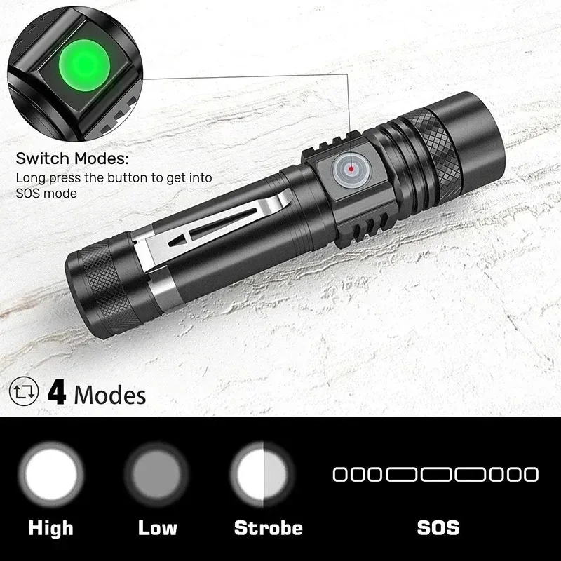 T6 LED Rechargeable Flashlight - Outdoor Lighting B&Q review and price