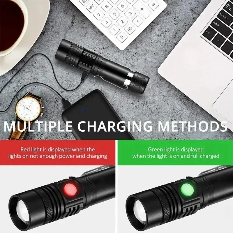 T6 LED Rechargeable Flashlight - Outdoor Lighting B&Q review and price