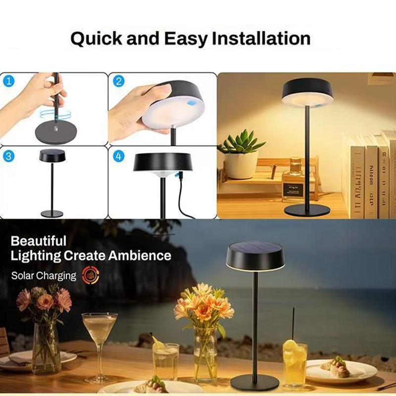 Solar Table Lamp Dimmable LED  - Halo Outdoor Lighting review and price