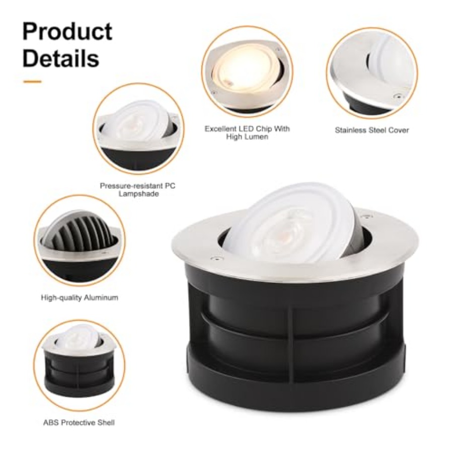 Angle-Adjustable Inground Ligh - Outdoor Lighting Ground Fixtures review and price